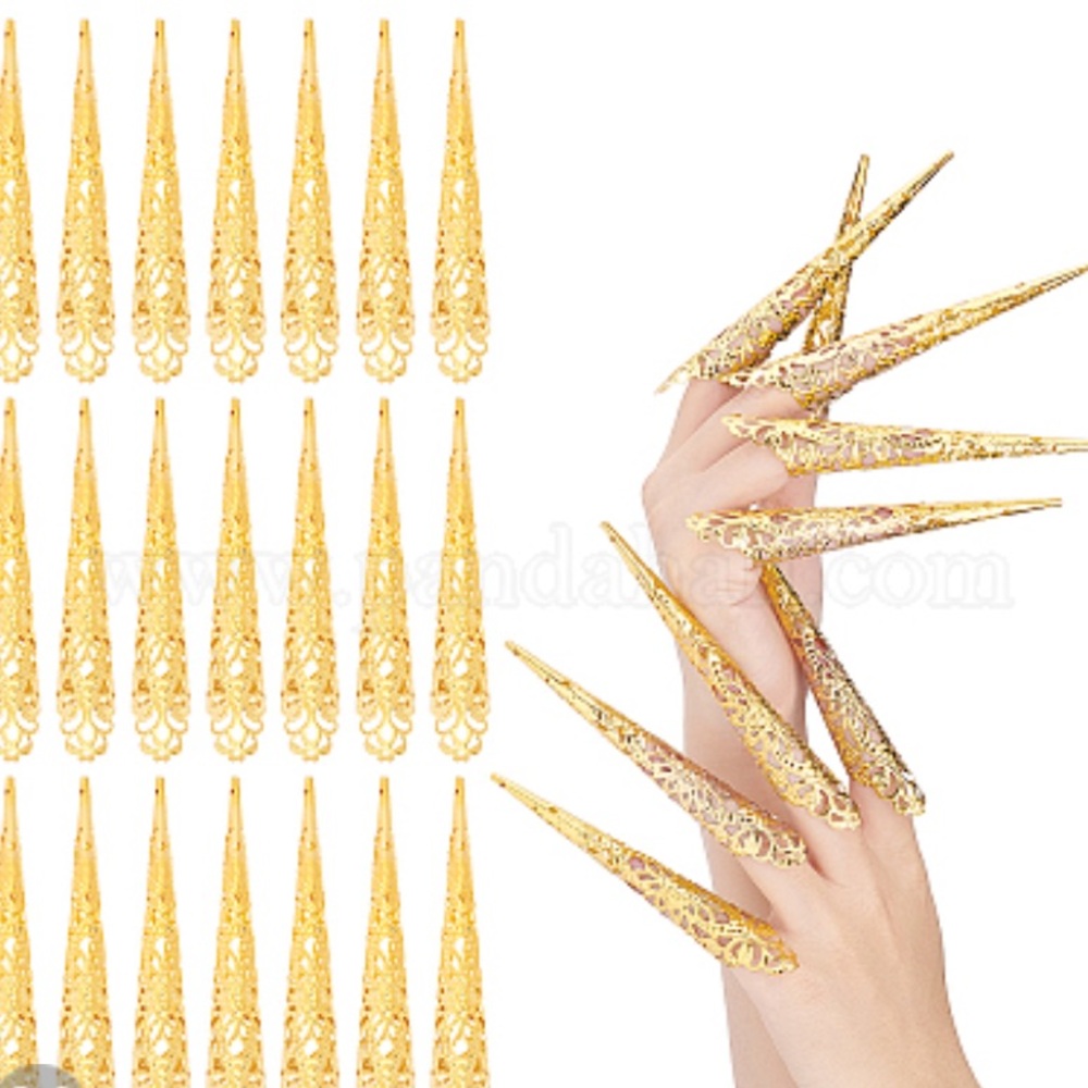 Finger Claws Ring Nails/gold color